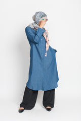 Blue Denim Long Blouse