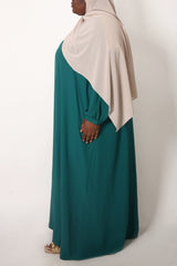 Plus Spring Green Blouse Abaya