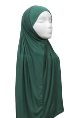 One Piece Slip-on Hijab - Emerald Green