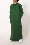 Boy's Kelly Green Mockneck Thobe look