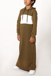 Boy's Olive Hoodie Thobe