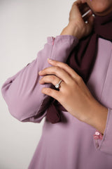 Lilac Empire Zip Abaya