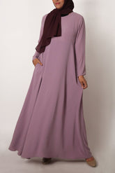 Lilac Empire Zip Abaya