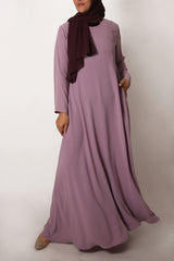 Lilac Empire Zip Abaya