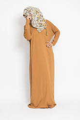 Mustard Jersey Dolman Zip