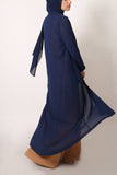 Navy Full-Length Sheer Cardigan