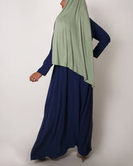 Navy Empire Zip Abaya