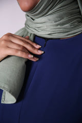 Navy Empire Zip Abaya