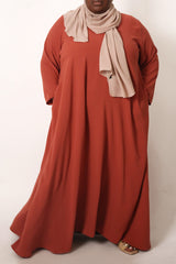 Plus Terracotta Empire Zip Abaya