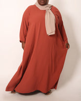 Plus Terracotta Empire Zip Abaya
