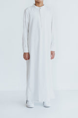 Boy's White Pintuck Pleated Thobe