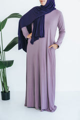 Lavender Matte Jersey Zip