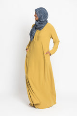 Maize Pintuck Pleated Crepe Jilbab