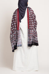 Maroon Ajrak Shawl