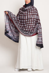 Maroon Ajrak Shawl