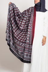 Maroon Ajrak Shawl