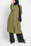 Moss Green Long Blouse