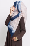 Tan and Navy Geo Wrap Hijab
