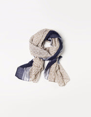 Tan and Navy Geo Wrap Hijab