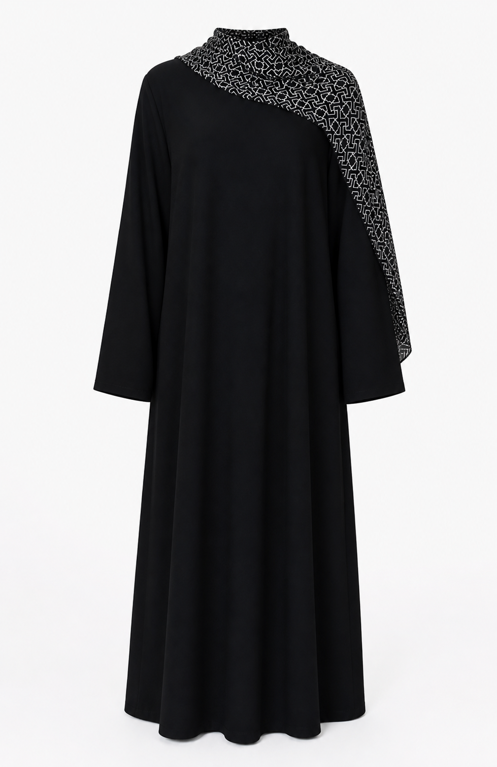 Geo Black Bamboo Modal Hijab