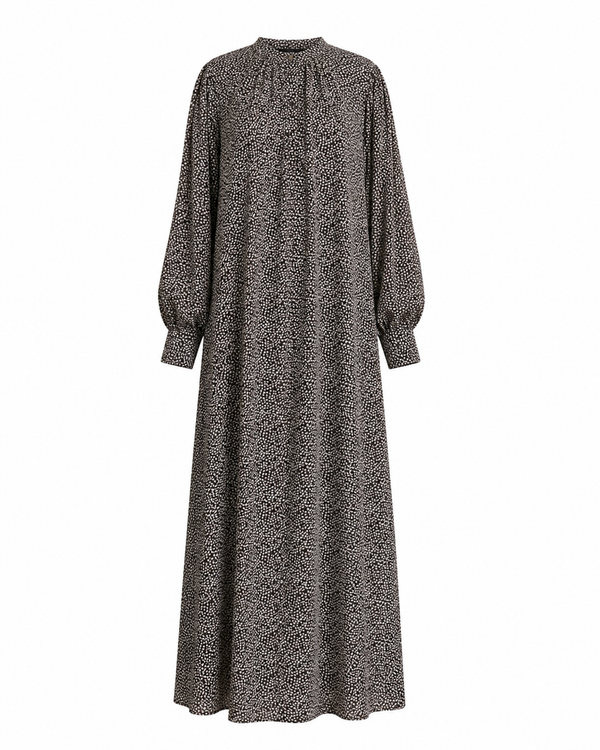 Sheer Brown Pebble Print Abaya