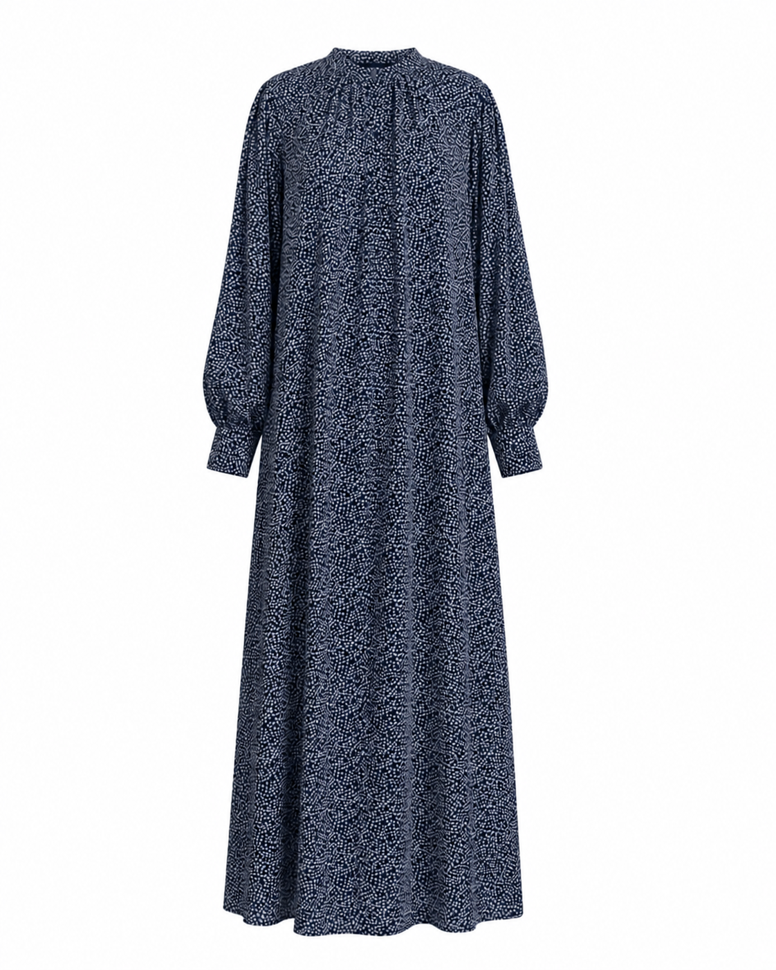 Sheer Navy Pebble Print Abaya