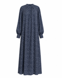 Sheer Navy Pebble Print Abaya