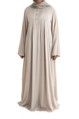 Stone Marina Pleated Button Top Abaya