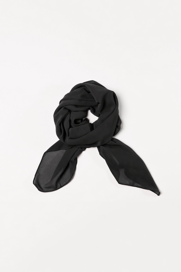 Black Chiffon Georgette  Hijab