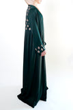 Emerald Green Embroidered Back Kimono