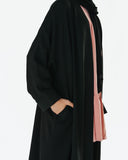 Girl's Black Kimono Abaya