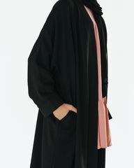Girl's Black Kimono Abaya