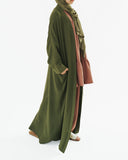 Girl's Olive Kimono Abaya