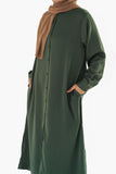 Sage Long Button-Down Tunic