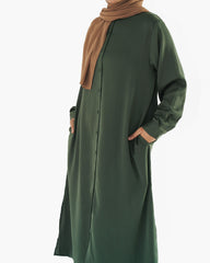 Sage Long Button-Down Tunic