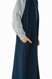 Boy's Navy Blue & Grey Hoodie Thobe