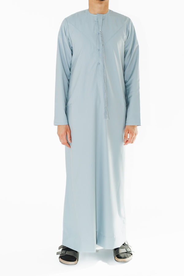 Men's Tranquil Grey Blue Emirati Thobe