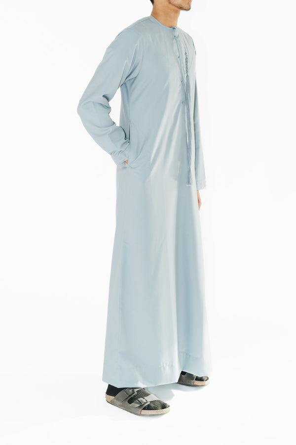 Men's Tranquil Grey Blue Emirati Thobe