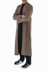 Men's Black Band Collar Tunic Shirt