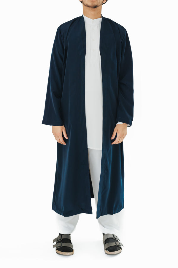 Men's Navy Jubba Lightweight Overcoat