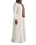 Women's Flax Linen Henley Abaya
