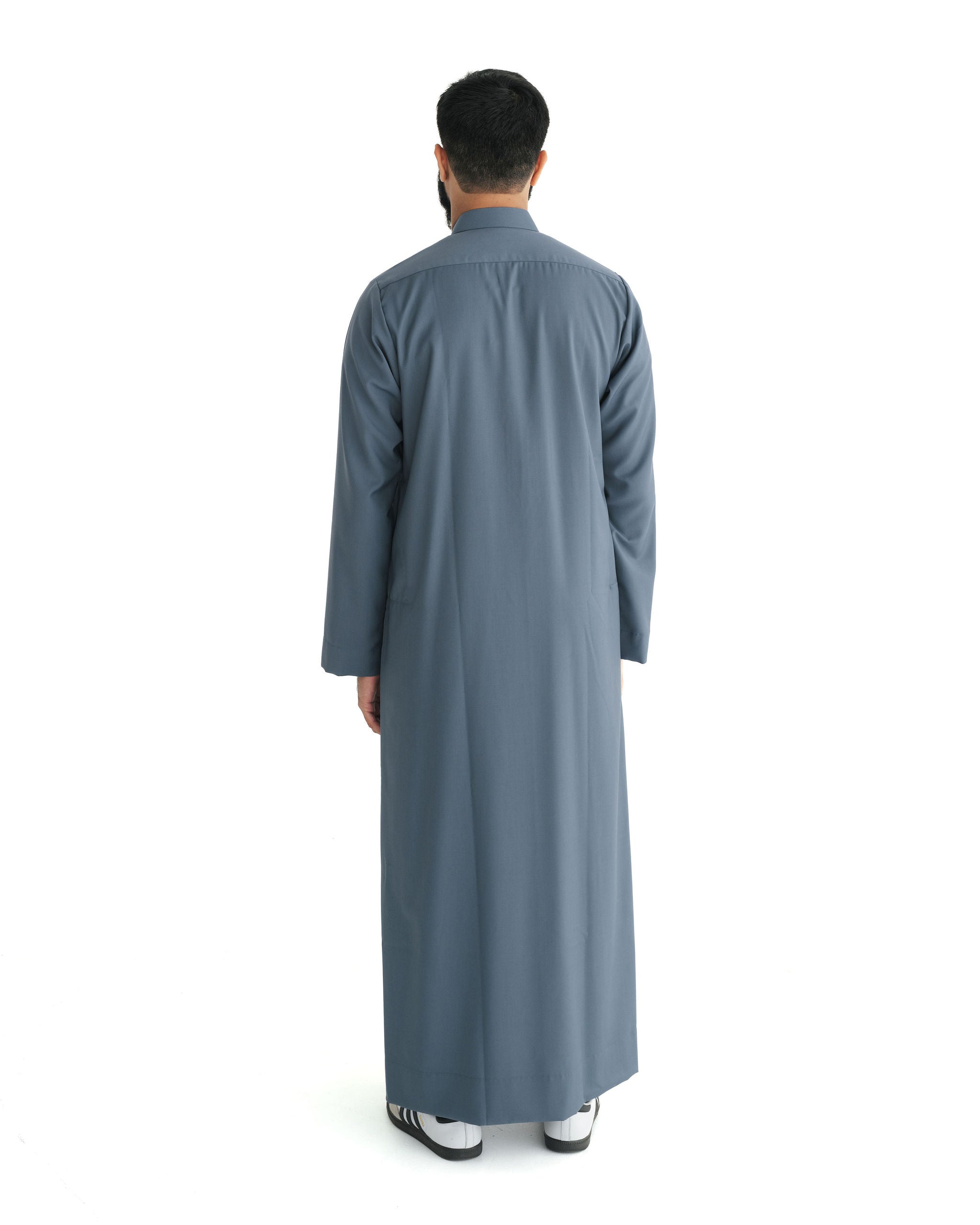 Men's Slate Blue Geo Embroidered Thobe