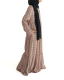 Girl's Poppy Sky Tiered Abaya Dress