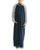 Boy's Navy Blue & Grey Hoodie Thobe