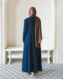 Midnight Blue Empire Zip Abaya