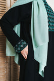 Black Embroidered Bodice Abaya