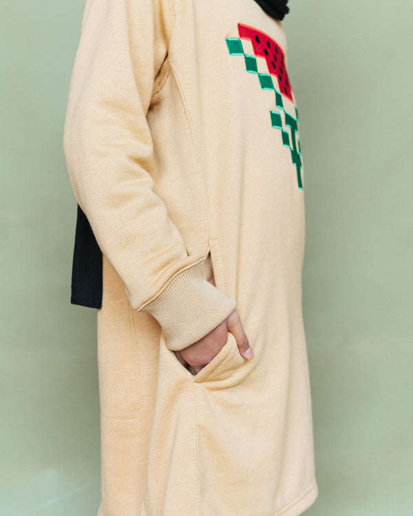 Girl's Long Pali Relief Crewneck Sweatshirt