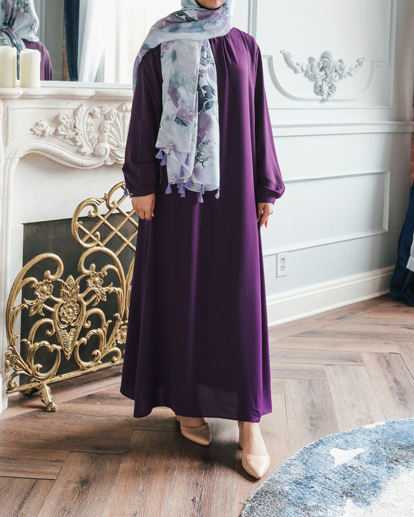 Berry Purple Blouse Abaya