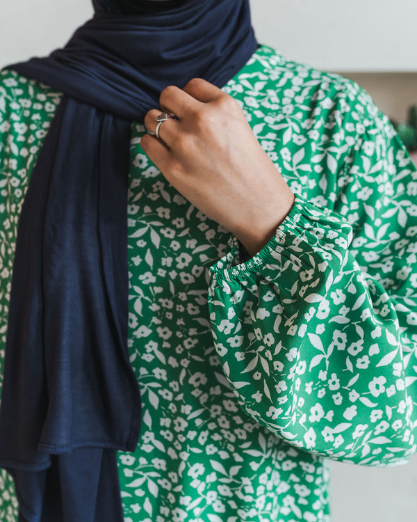 Navy Jersey Wrap HijaaB