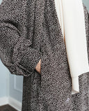 Sheer Brown Pebble Print Abaya